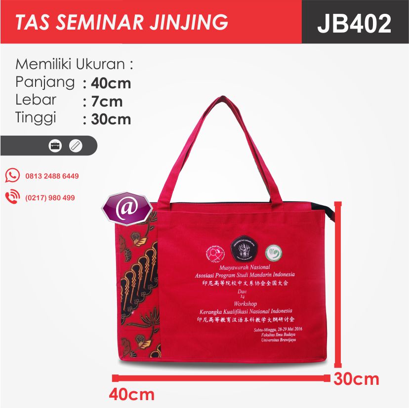 ukuran tas seminar jinjing batik JB402 pesan tas seminar jakarta