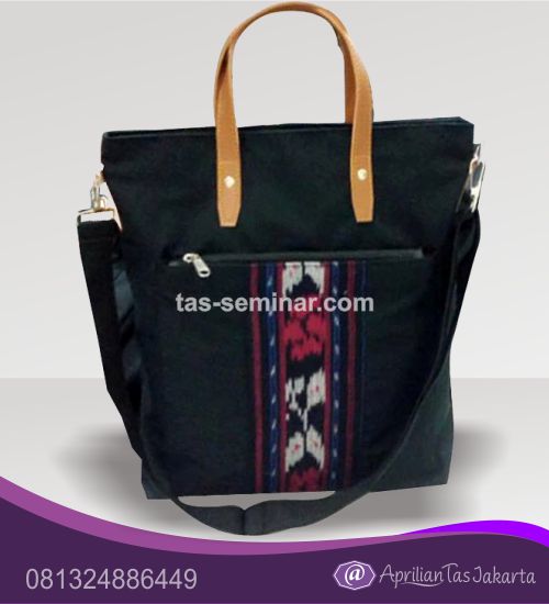 tas seminar, tas souvenir, tas pelatihan tas jinjing slempang d600 komb kulit dan batik